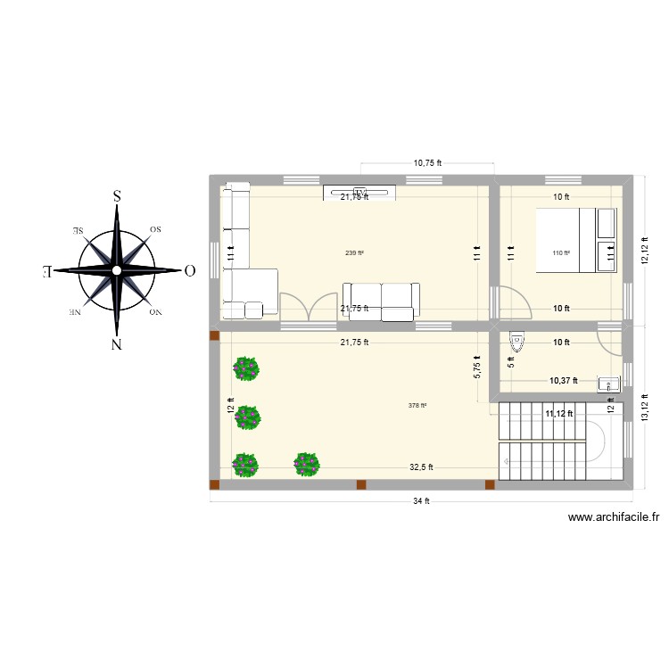 first floor. Plan de 0 pièce et 0 m2