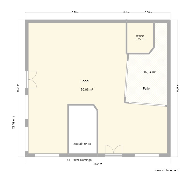 pintor domingo 18 valencia. Plan de 0 pièce et 0 m2