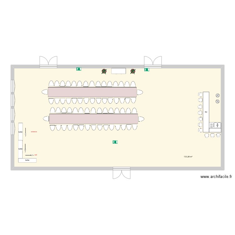 bufe. Plan de 0 pièce et 0 m2