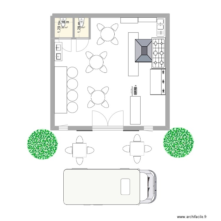 taqueria. Plan de 0 pièce et 0 m2