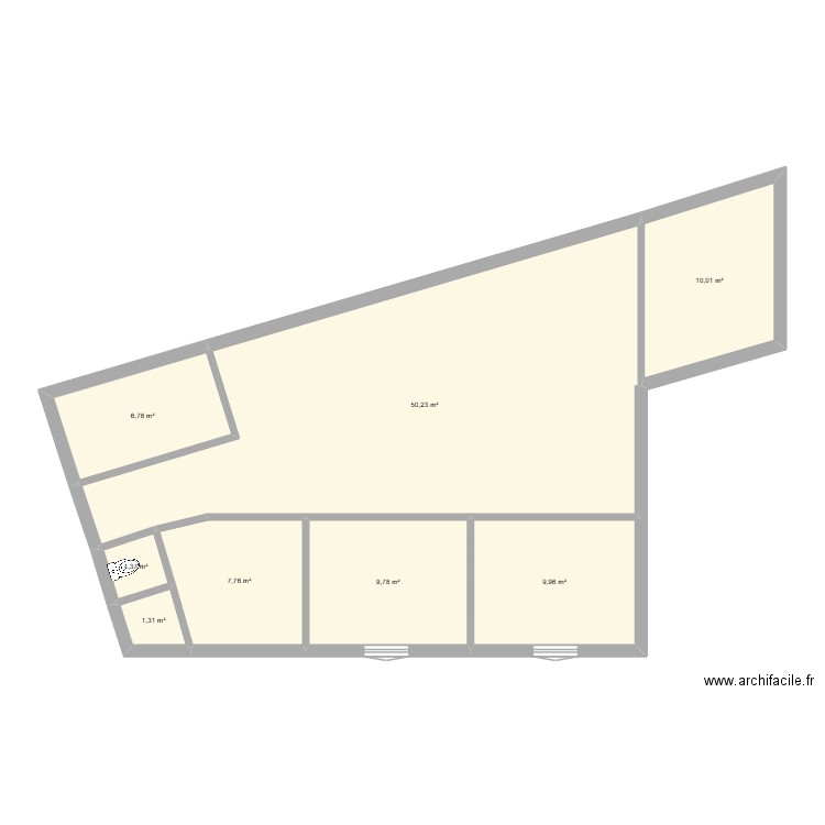 Plan Castelnau Exterieur. Plan de 8 pièces et 97 m2