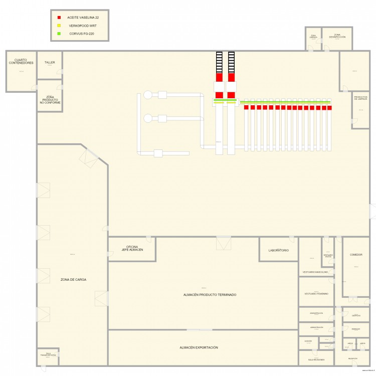 Canto zonas uso grasa alimentaria. Plan de 0 pièce et 0 m2