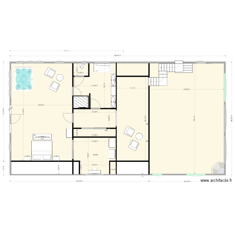 KJC upstairs 6 21 21. Plan de 0 pièce et 0 m2