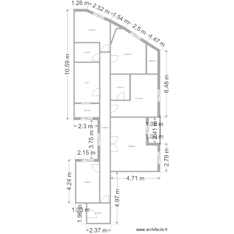 enebre 2 10 paterna. Plan de 0 pièce et 0 m2