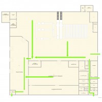 Canto flujo evacuaci&oacute;n