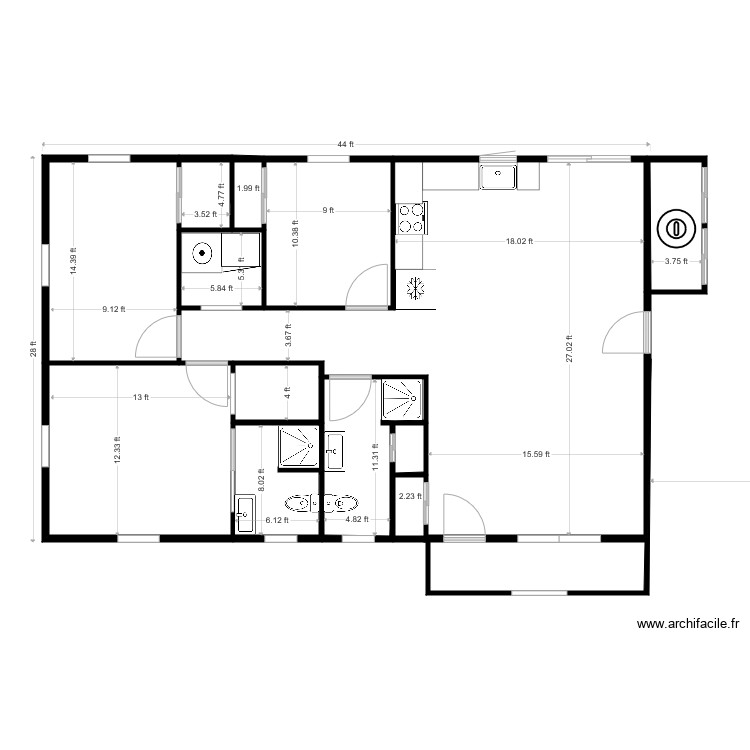Judy Cleary 4 no garage. Plan de 0 pièce et 0 m2