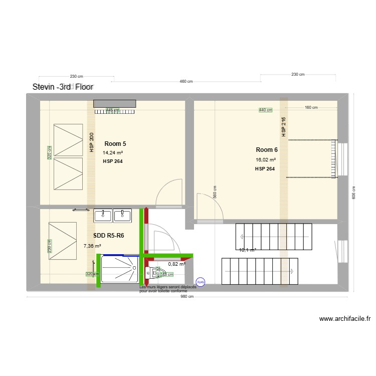 STEVIN B . Plan de 0 pièce et 0 m2