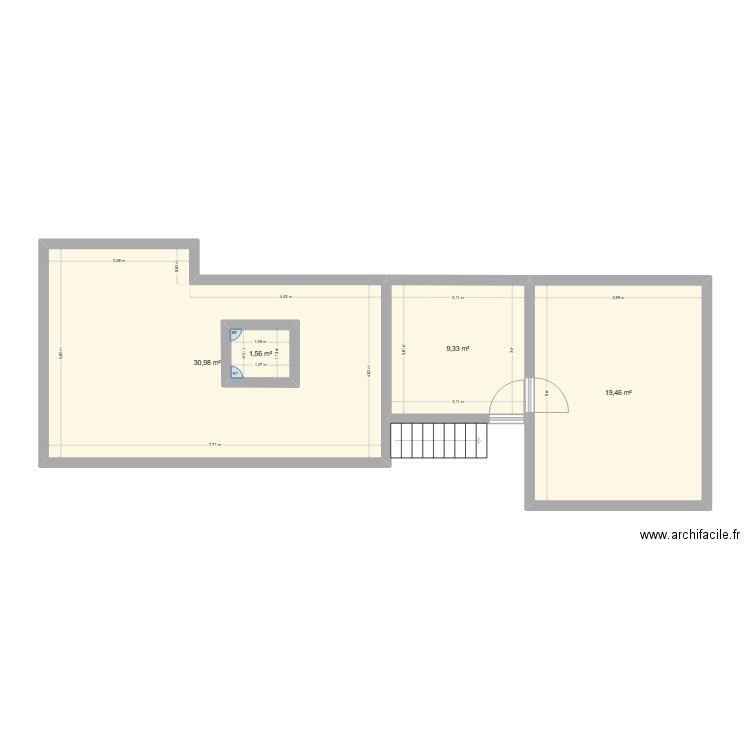 AZOTEA. Plan de 4 pièces et 64 m2