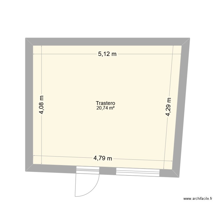 LUESIA. Plan de 1 pièce et 21 m2