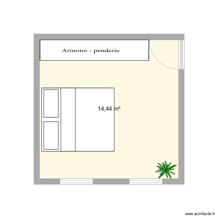 Slaapkamer. Plan de 0 pièce et 0 m2