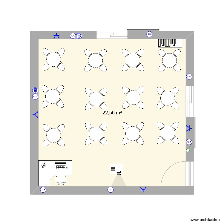 aula. Plan de 0 pièce et 0 m2