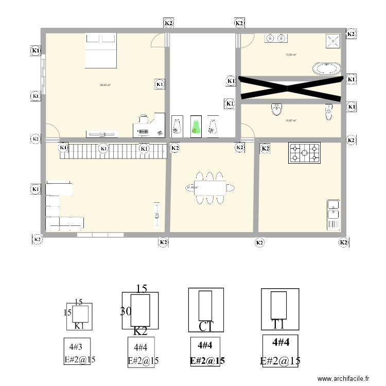 casa. Plan de 0 pièce et 0 m2