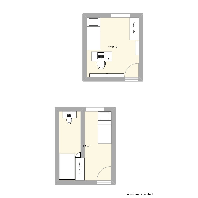 chambre maintenant 2. Plan de 0 pièce et 0 m2