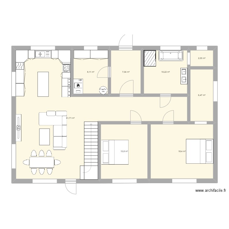 bloxk. Plan de 0 pièce et 0 m2