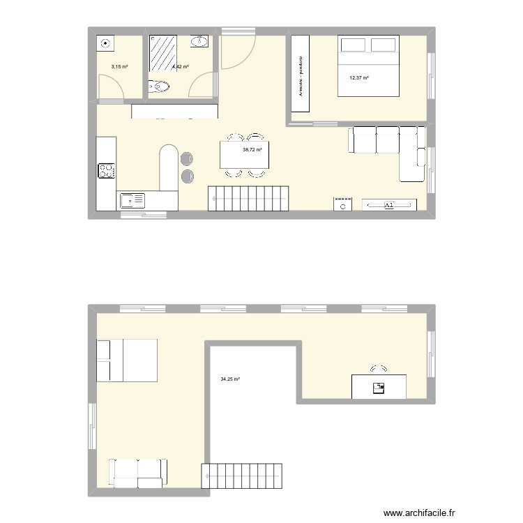 casa3. Plan de 0 pièce et 0 m2