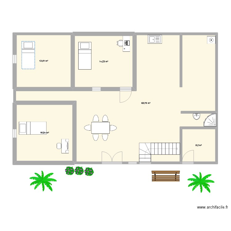 casa. Plan de 0 pièce et 0 m2