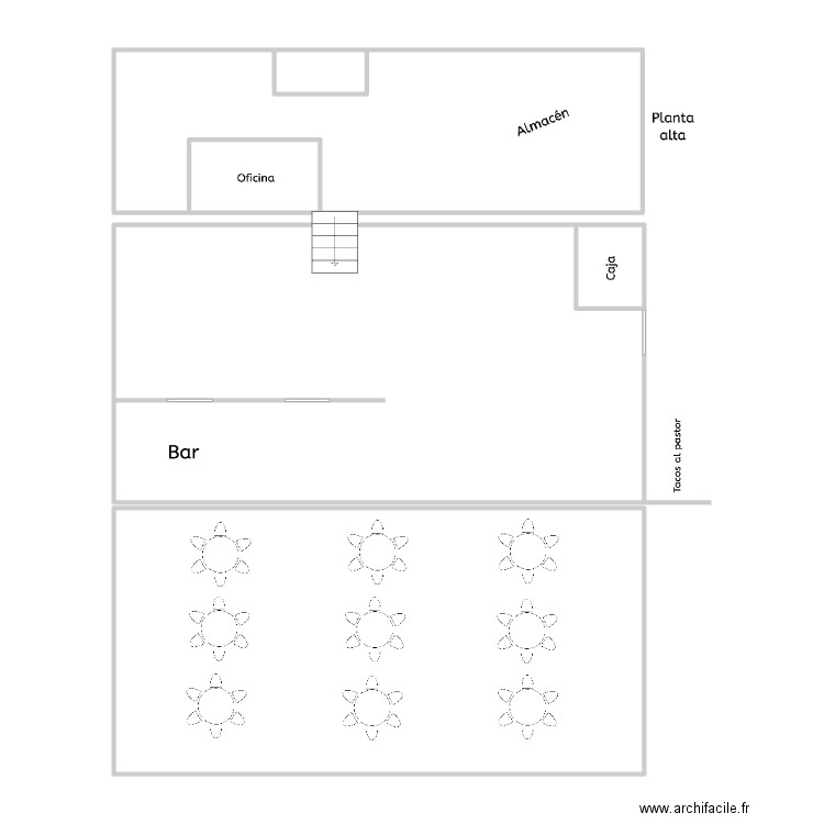 HOLAyadios. Plan de 6 pièces et 147 m2