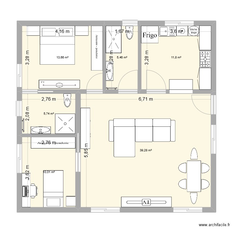 ejer. Plan de 0 pièce et 0 m2