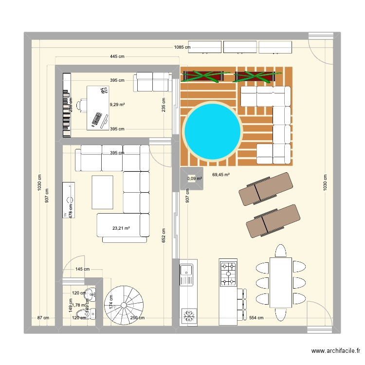 new terrace. Plan de 0 pièce et 0 m2