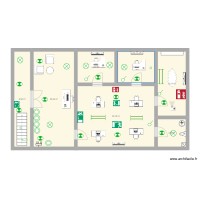 Plano de planta de oficinas sin reforma