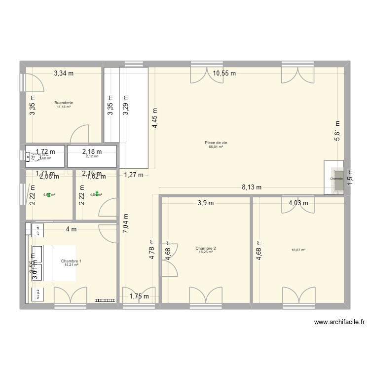 Maison modifie 1. Plan de 0 pièce et 0 m2
