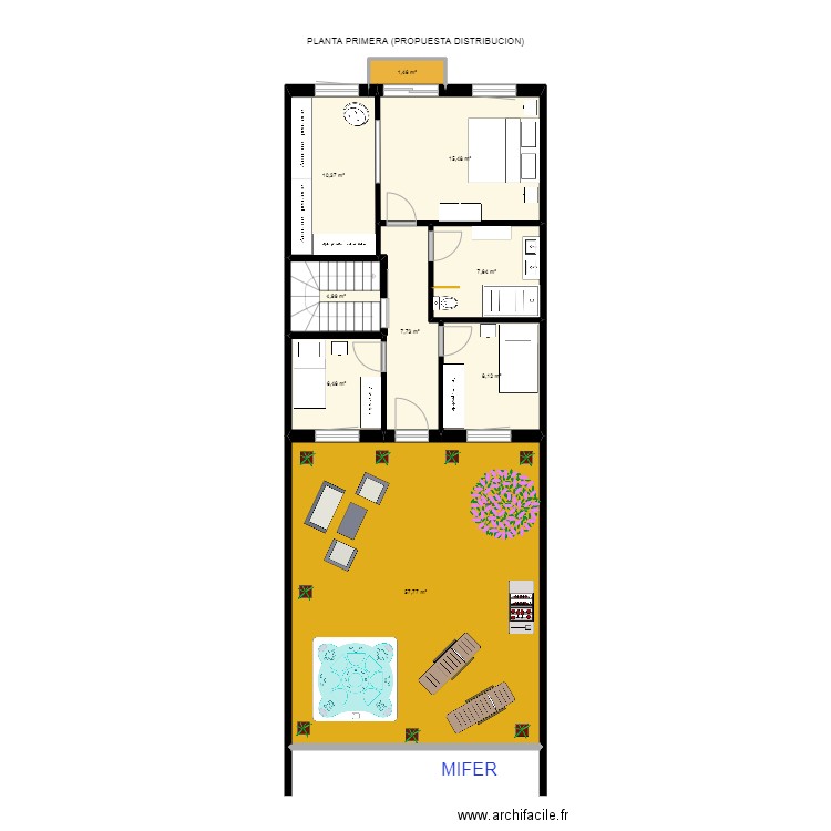 MARIA ASUNCIO ALFARRAS  PLANTA PRIMERA (PROPUESTA DISTRIBUCION). Plan de 9 pièces et 120 m2