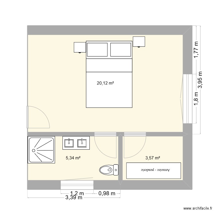 Schlafzimmer. Plan de 0 pièce et 0 m2