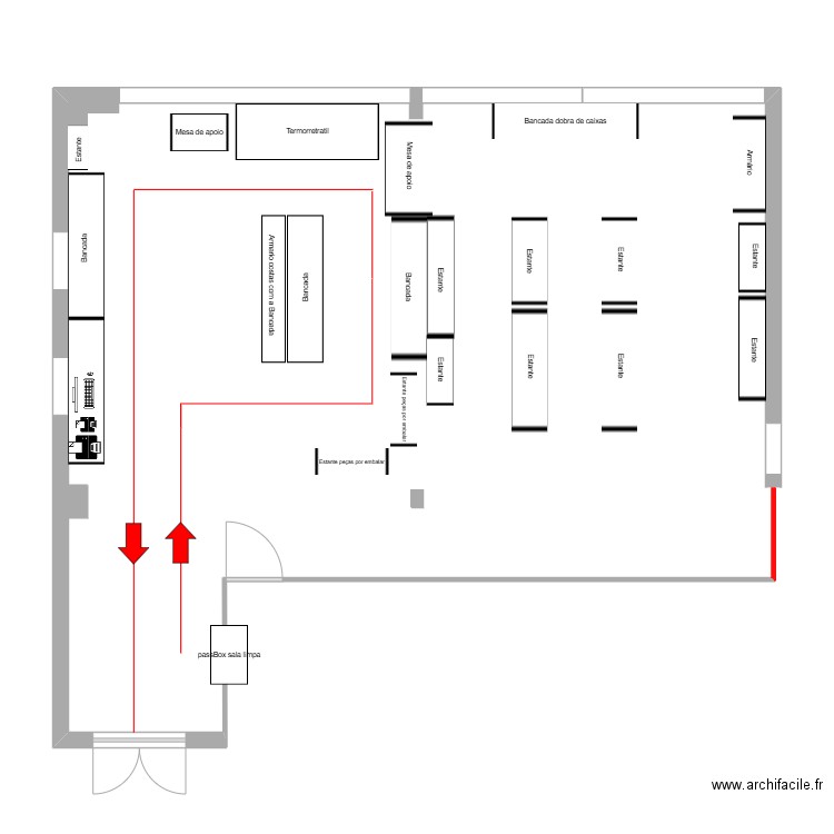 Embalagem final Extenção bancada 1. Plan de 0 pièce et 0 m2