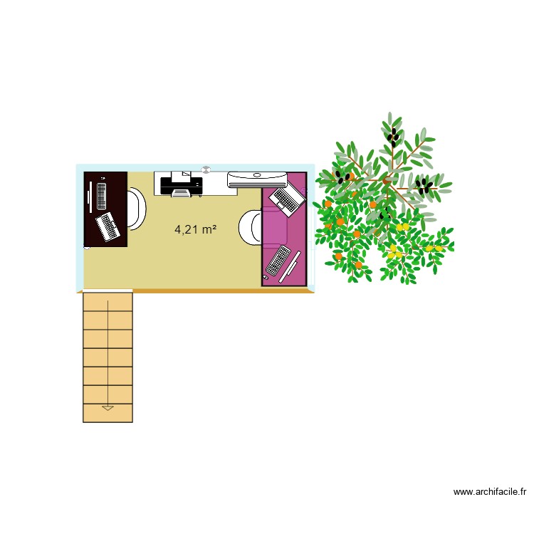 oficina. Plan de 0 pièce et 0 m2