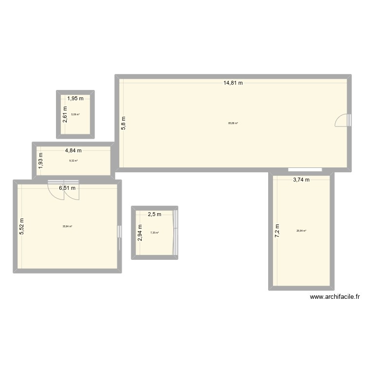 macarrones. Plan de 0 pièce et 0 m2