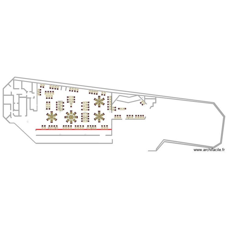 Plan phase 1. Plan de 1 pièce et 2 m2