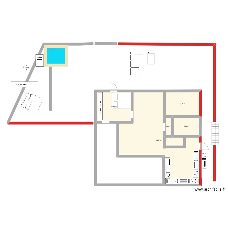 Gwada. Plan de 0 pièce et 0 m2