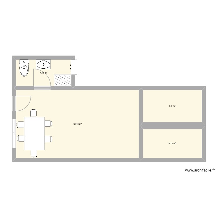 mi casa. Plan de 0 pièce et 0 m2