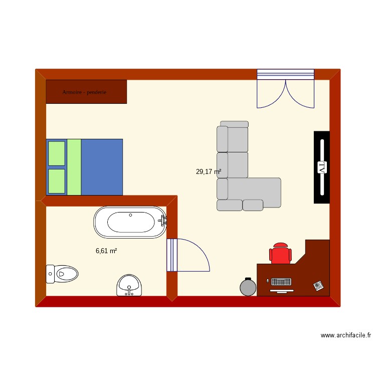 Frances. Plan de 0 pièce et 0 m2