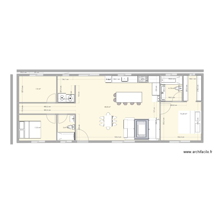 casa sur. Plan de 0 pièce et 0 m2