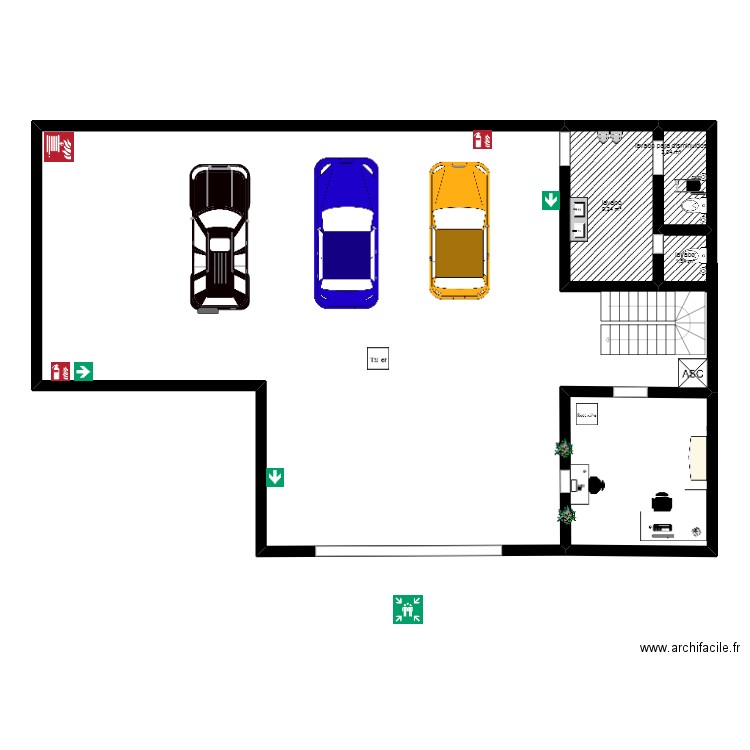 taller planta baja. Plan de 0 pièce et 0 m2