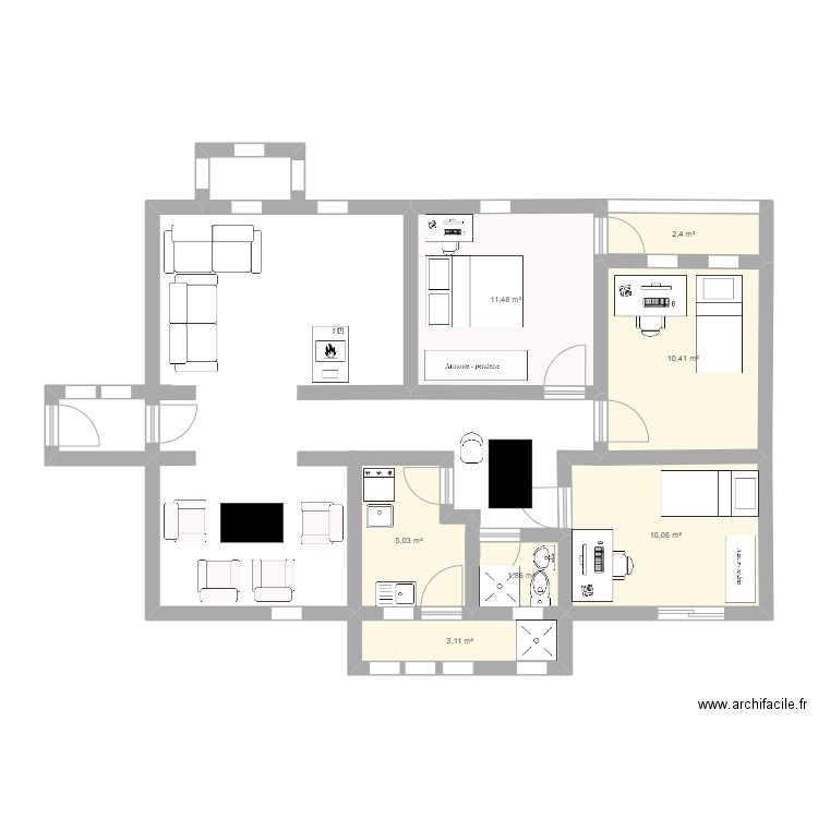 habri1. Plan de 0 pièce et 0 m2