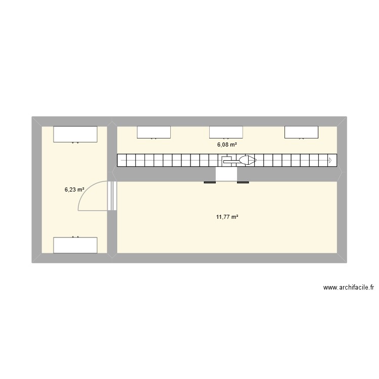 fiwedmse. Plan de 3 pièces et 24 m2