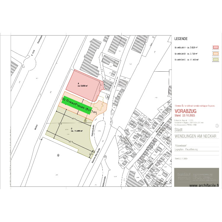 Wendlingen. Plan de 0 pièce et 0 m2