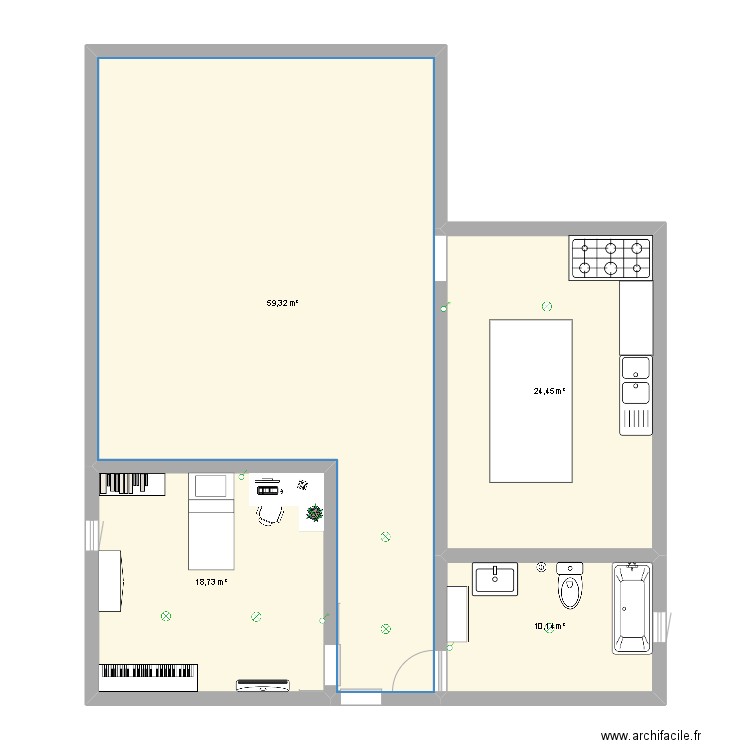 tarea em clases. Plan de 0 pièce et 0 m2