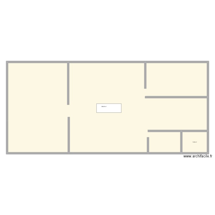 Mari. Plan de 2 pièces et 349 m2