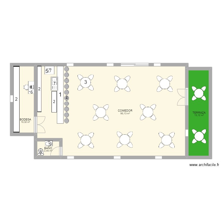 COMEDOR. Plan de 0 pièce et 0 m2