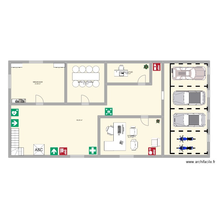 IPO Iker. Plan de 6 pièces et 184 m2