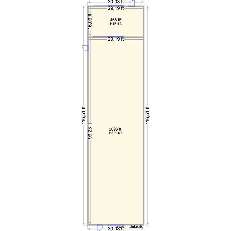 Kindeva. Plan de 2 pièces et 313 m2