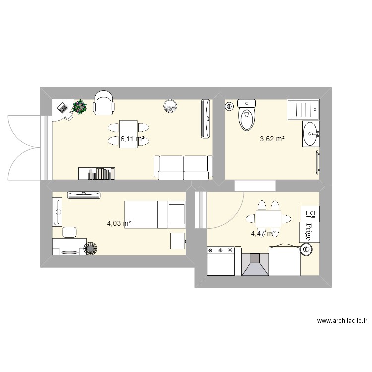 ejercio dos rocio. Plan de 0 pièce et 0 m2
