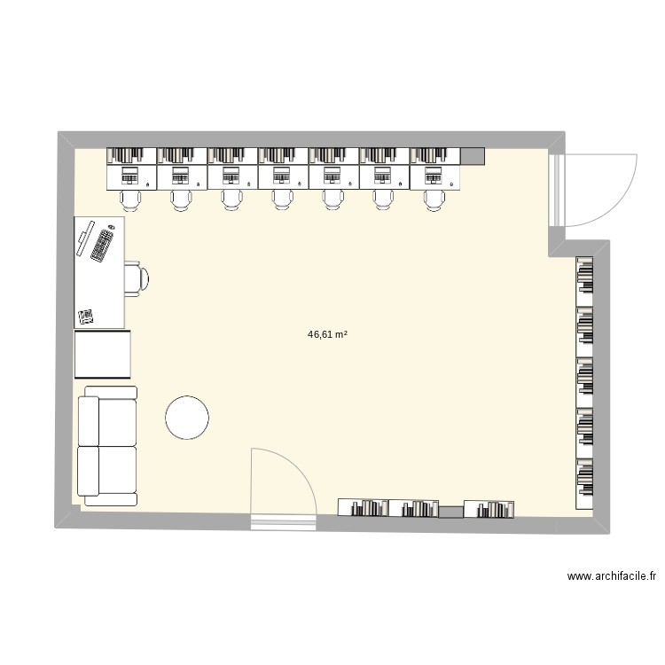 Sala profesores. Plan de 0 pièce et 0 m2