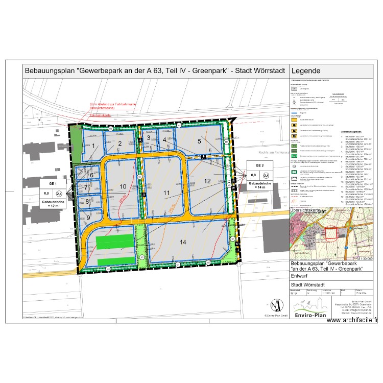 Wörrstadt. Plan de 0 pièce et 0 m2