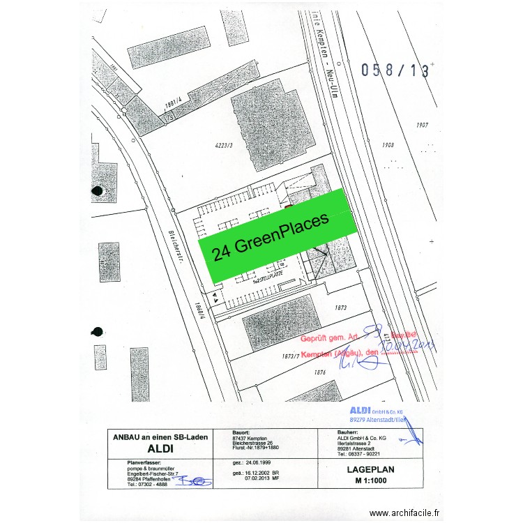 Kempten. Plan de 0 pièce et 0 m2