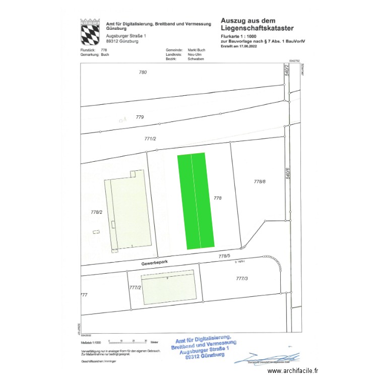 Buch. Plan de 0 pièce et 0 m2