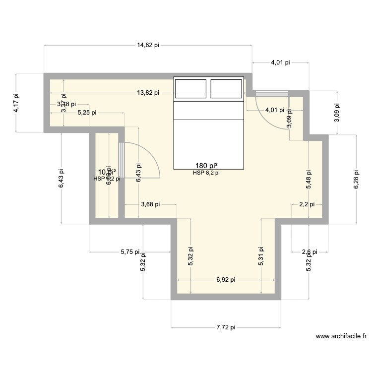 Hartford - 3rd Floor- Guest Bed 1. Plan de 0 pièce et 0 m2